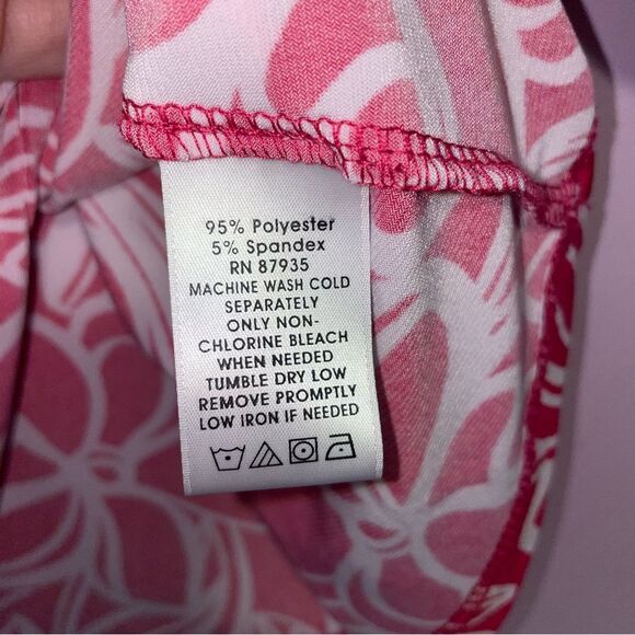 Susan Graver S Floral Tunic Liquid Knit QVC Pink - Picture 5 of 8